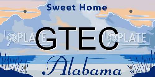 GTEC Alabama License Plate