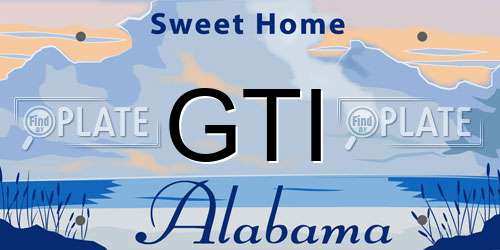 GTI Alabama License Plate
