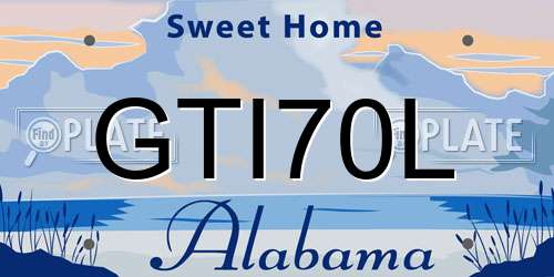 GTI70L Alabama License Plate
