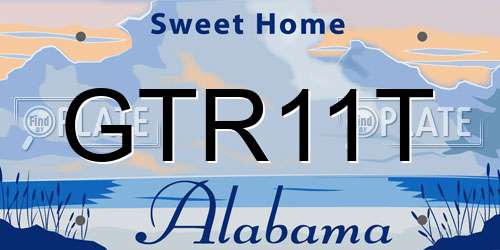 GTR11T Alabama License Plate