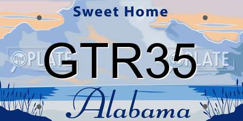 GTR35 Alabama License Plate