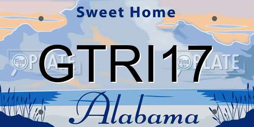 GTRI17 Alabama License Plate