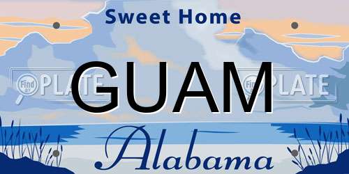 GUAM Alabama License Plate