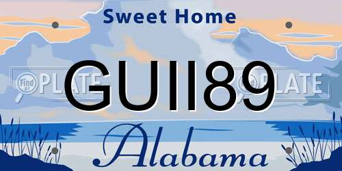 GUII89 Alabama License Plate