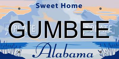 GUMBEE Alabama License Plate