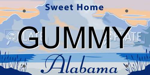 GUMMY Alabama License Plate