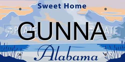 GUNNA Alabama License Plate