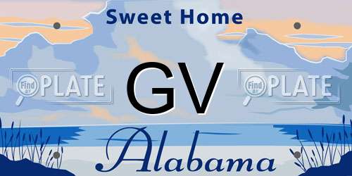 GV Alabama License Plate