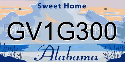 GV1G300 Alabama License Plate