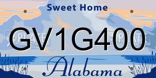 GV1G400 Alabama License Plate