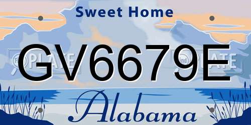 GV6679E Alabama License Plate