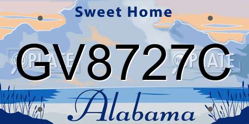 GV8727C Alabama License Plate
