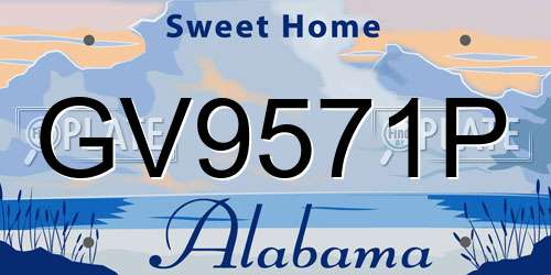 GV9571P Alabama License Plate