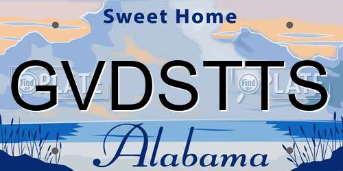 GVDSTTS Alabama License Plate