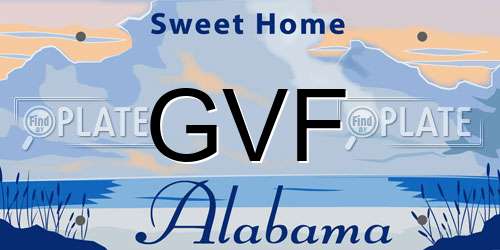 GVF Alabama License Plate