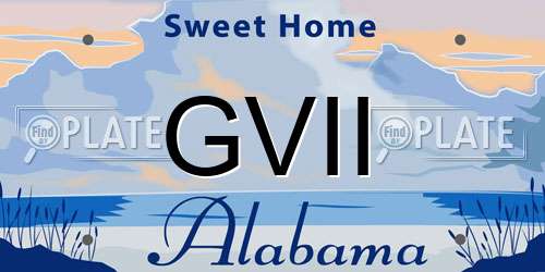 GVII Alabama License Plate
