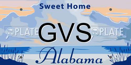 GVS Alabama License Plate
