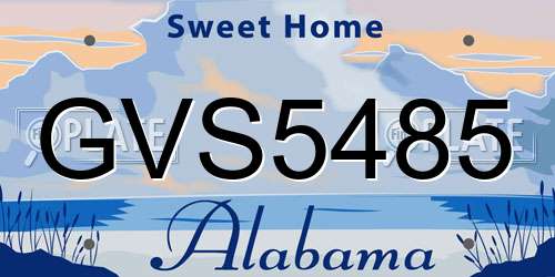 GVS5485 Alabama License Plate
