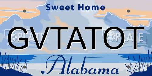 GVTATOT Alabama License Plate