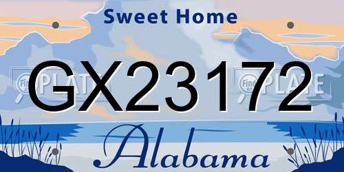 GX23172 Alabama License Plate