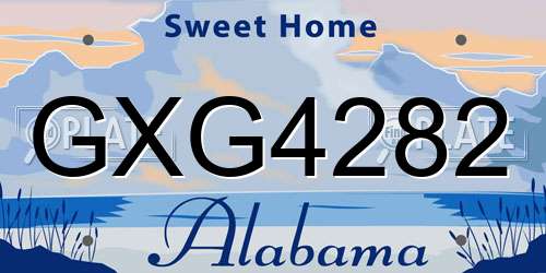 GXG4282 Alabama License Plate
