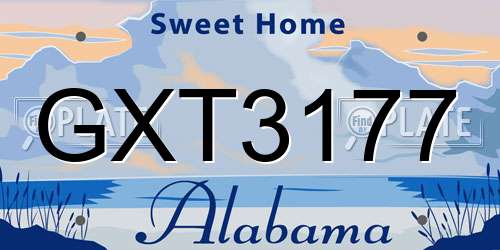 GXT3177 Alabama License Plate
