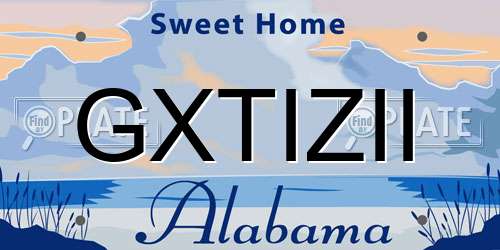 GXTIZII Alabama License Plate