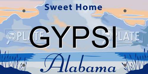 GYPSI Alabama License Plate