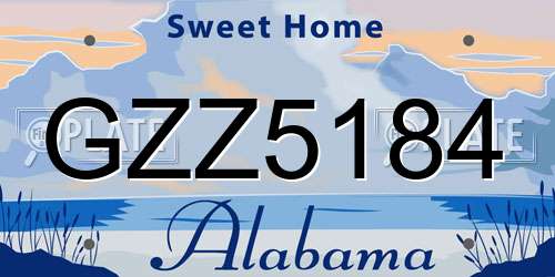 GZZ5184 Alabama License Plate