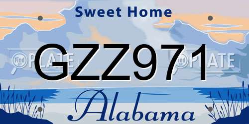GZZ971 Alabama License Plate