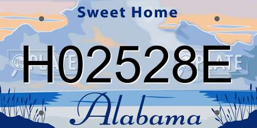 H02528E Alabama License Plate