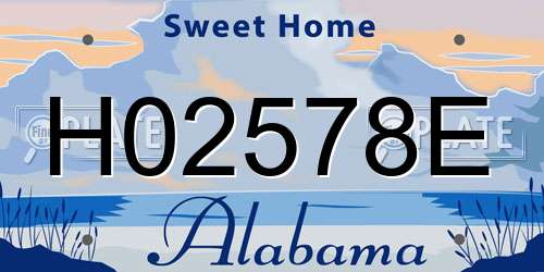 H02578E Alabama License Plate