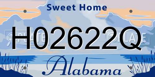 H02622Q Alabama License Plate