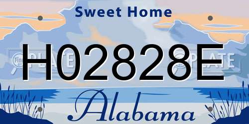 H02828E Alabama License Plate