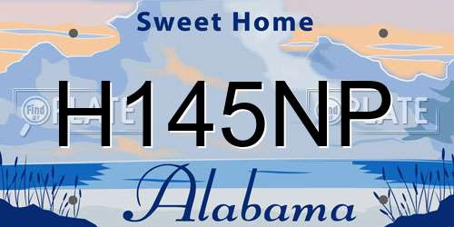 H145NP Alabama License Plate