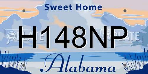 H148NP Alabama License Plate