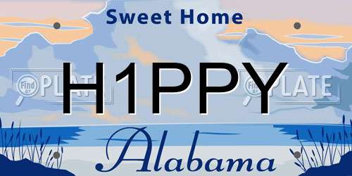 H1PPY Alabama License Plate