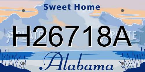 H26718A Alabama License Plate