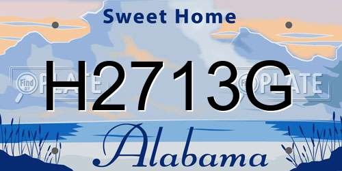 H2713G Alabama License Plate