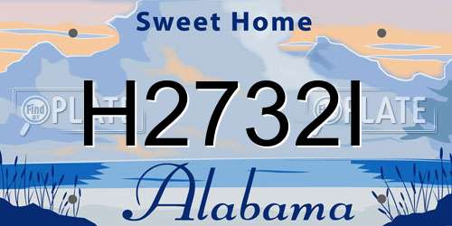H2732I Alabama License Plate