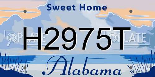 H2975T Alabama License Plate