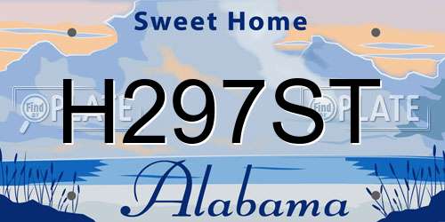 H297ST Alabama License Plate