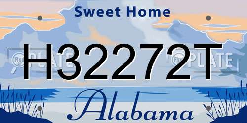 H32272T Alabama License Plate