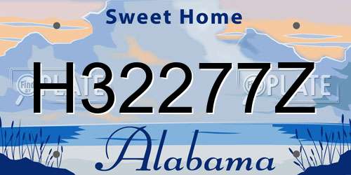 H32277Z Alabama License Plate
