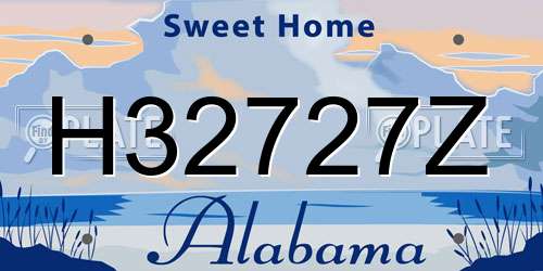 H32727Z Alabama License Plate