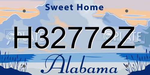 H32772Z Alabama License Plate