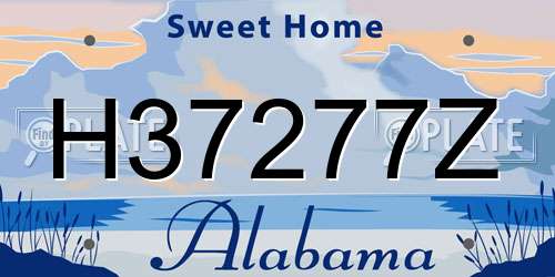 H37277Z Alabama License Plate