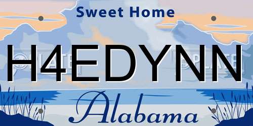 H4EDYNN Alabama License Plate