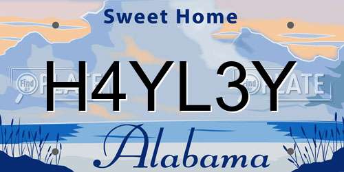 H4YL3Y Alabama License Plate