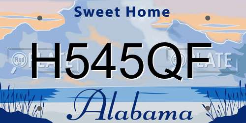 H545QF Alabama License Plate